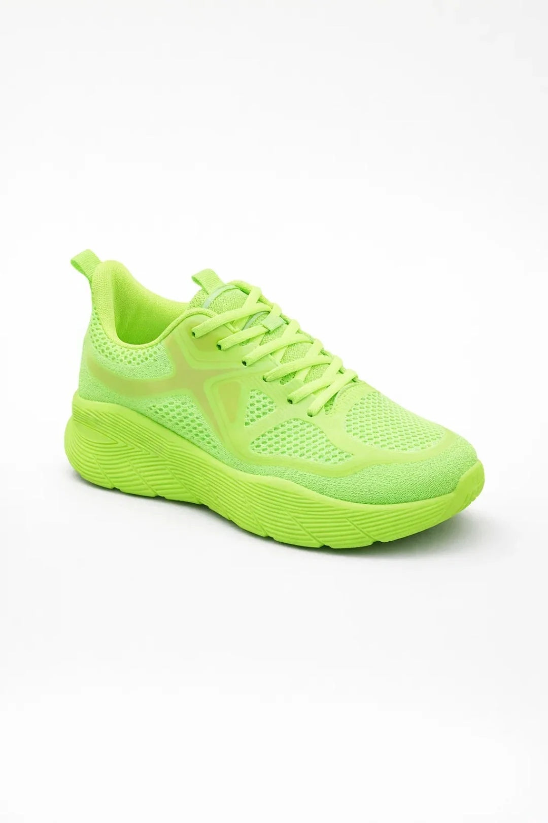 Buty sportowe męskie niskie sznurowane na masywnej podeszwie - Zielony