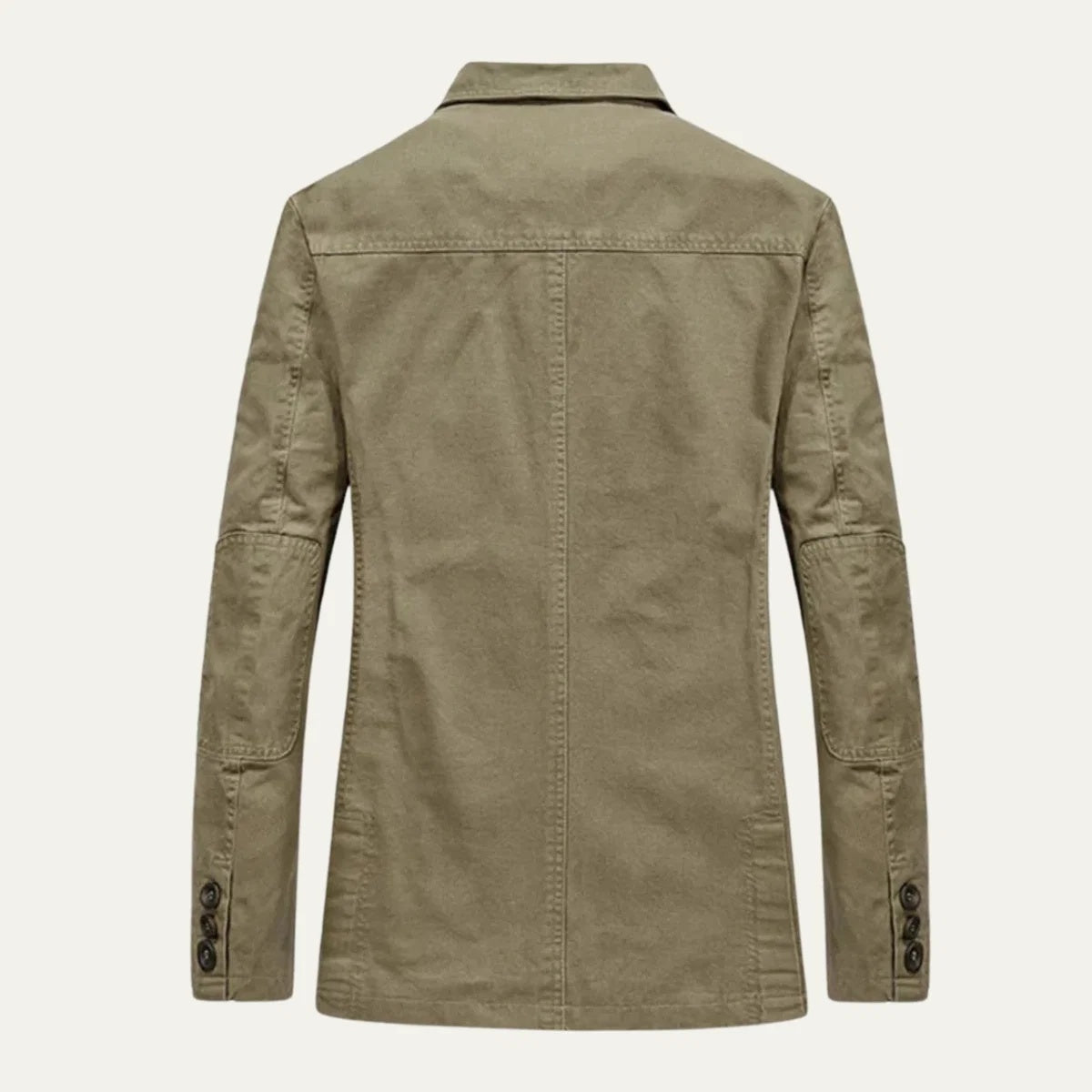 Marynarka męska casual o luźnym kroju z naszywanymi kieszeniami - Khaki